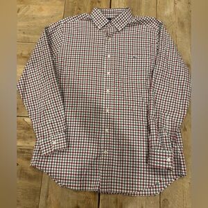 Vineyard Vines Slim Fit Tucker Shirt - Red/Gray/White Checkered